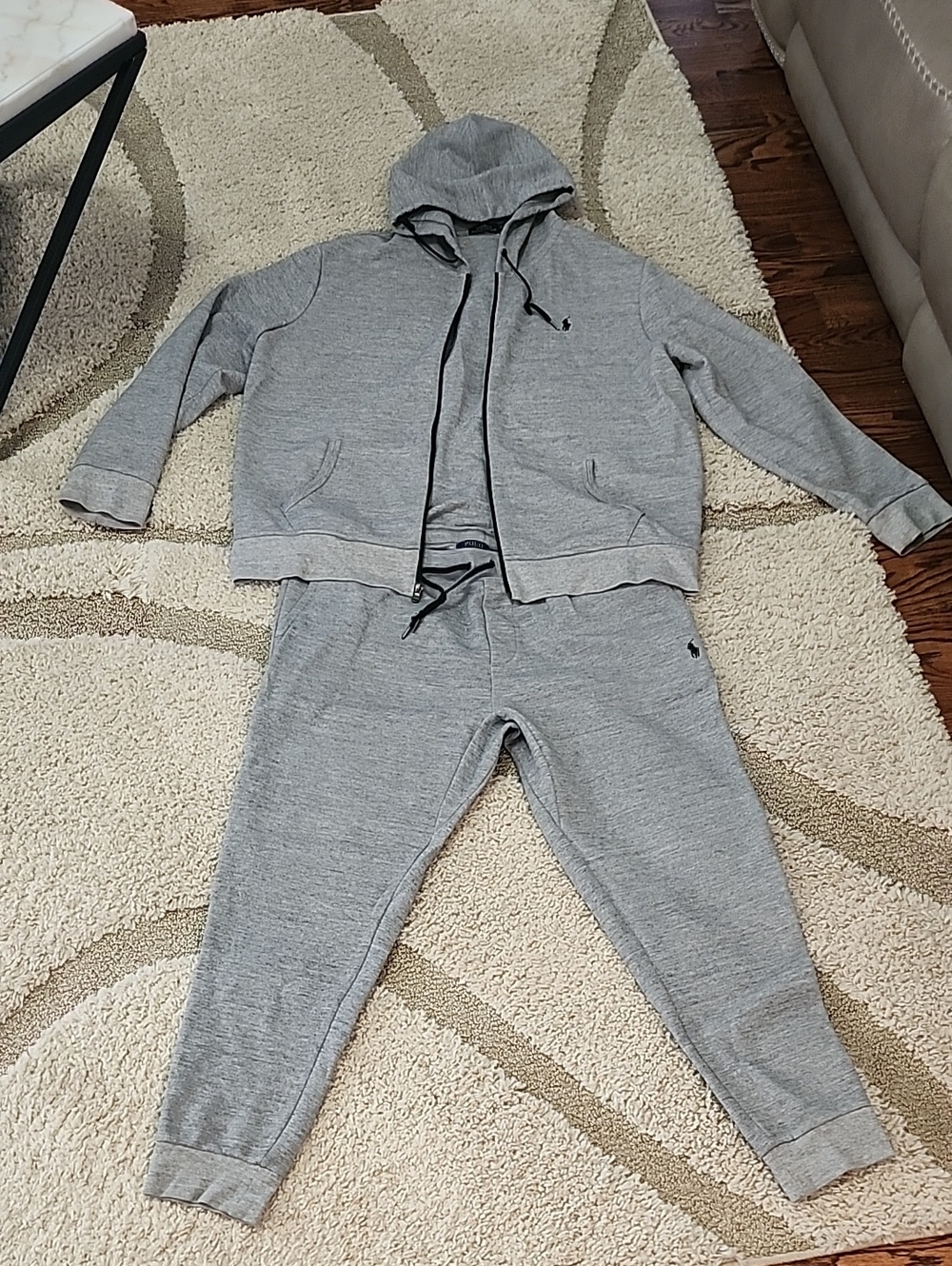Polo by Ralph Lauren Kids Grey Hooded Zip Jacket & Drawstring Pants Set